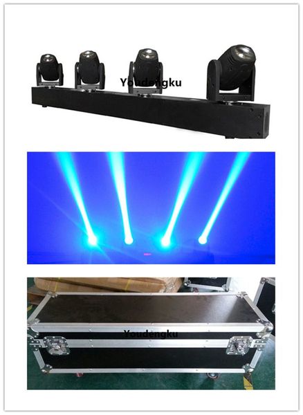 4 Parça Flightcase ile 4 Kirişler LED Hareketli Kafa 4 * 10 W RGBW Mini Hareketli Kafa LED Kalem Işın Işık