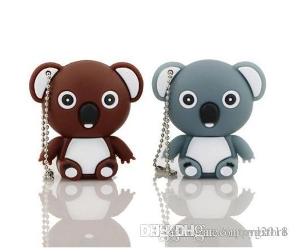 

new brand cute cartoon koala bear usb flash drive 32gb two colours memory stick pen drive cool flash card cute animals usb flash drive u40