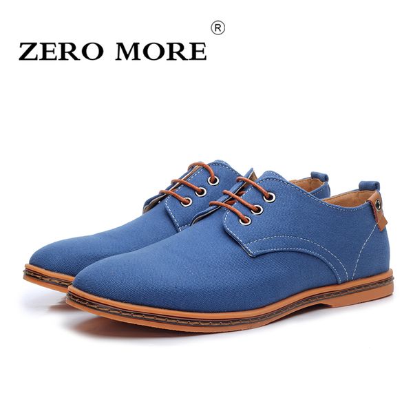 

zero more british oxfords for men 2017 breathable canvas casual shoes lace up men shoes chaussure plus size 38-48 4 colors, Black