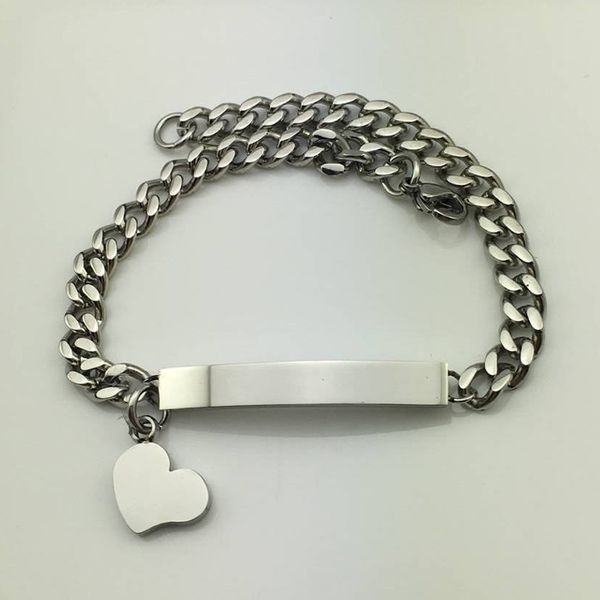 

stainless steel link chain bracelet, Black