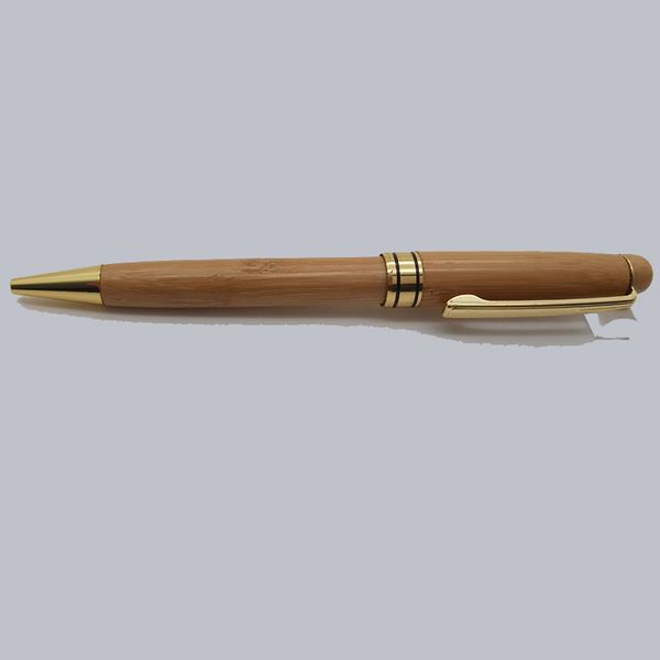 

1pcs new 10mm bamboo golden clip gel ink pens school office supply escolar papelaria student prize business gifts rollerball pen