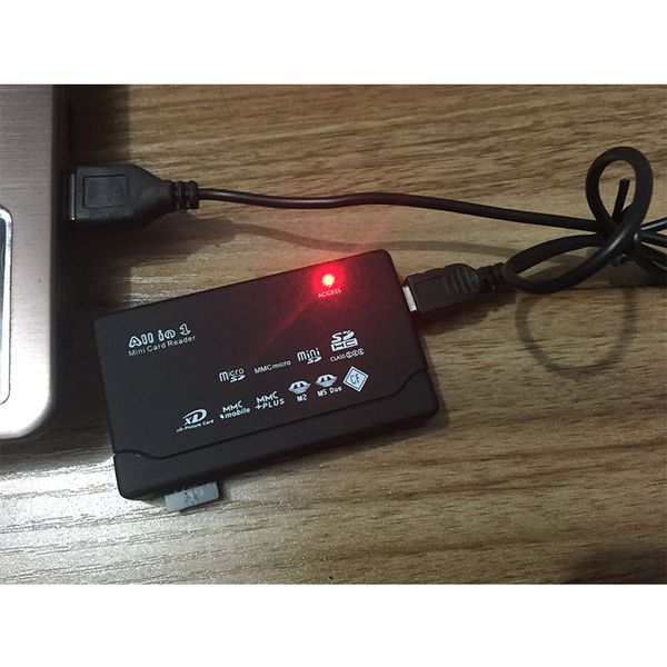 

all in one memory card reader mini micro m2 mmc xd cf usb external sd sdhc universal card reader