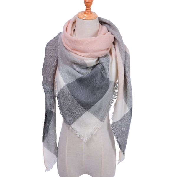 

winter e scarf for women brand designer shawl cashmere plaid female scarves blanket stole poncho lic wholesale