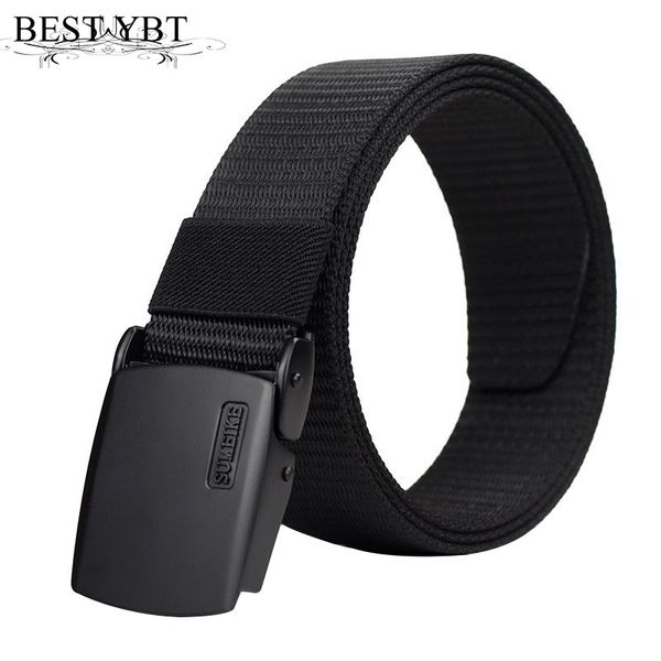 

ybt men bel nylon alloy press buckle bell cowboy outdoor sports selling fashion casual decoration belt, Black;brown