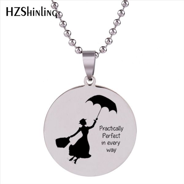 

new stainless steel pendants mary poppins pendant necklace perfect in every way necklaces silver ball chain gifts men