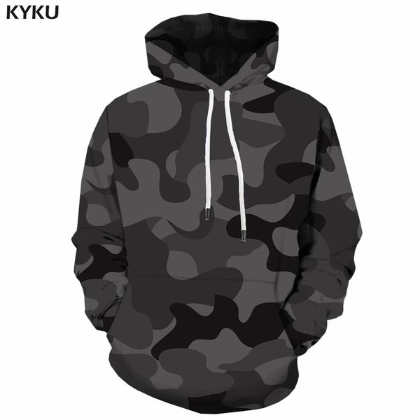 

kyku black camo hoodies men camouflage hoodie printed 3d sweatshirt anime long vintage mens clothing gothic streetwear