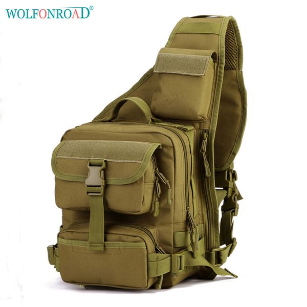 

wolfonroad outdoor single shoulder bag camera jogging bag ranger package tactical chest men sports cycling l-shz-16