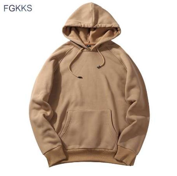 

fgkks 2018 new spring autumn fashion hoodies male large size warm fleece coat men brand hoodies sweatshirts, Black