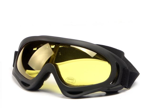 

x400 uv tactical bike goggles ski skiing skating glasses sunglasses windproof dustproof with elastic strap cycling eyewear, White;black