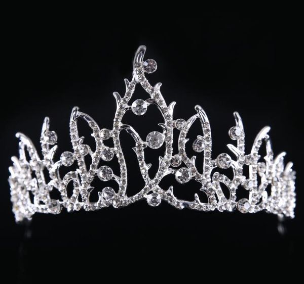 

bride crown alloy diamond jewelry wedding crown wedding dress accessories, Silver