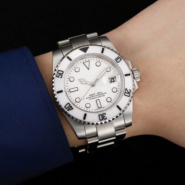 

Роскошные мужские часы Glide Lock Застежка керамическая рамка Базель сапфировое стек