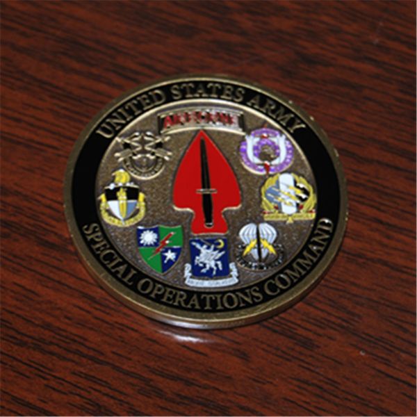 

50pcs/lou ,u.s. army special operations command sine pari challenge coin