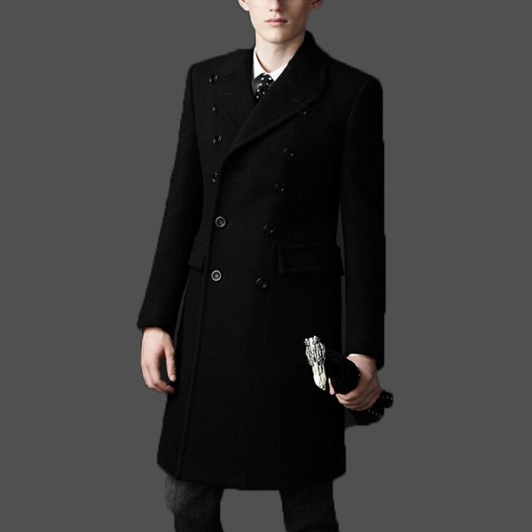 

Новый бренд бахам длинные пальто шерсть пальто зима peacoat мужская пальто пыли мужс