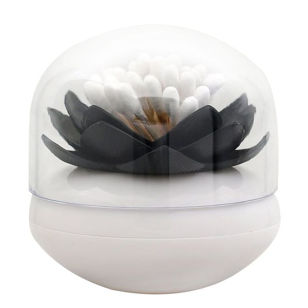 

sdfc-chic lotus flower cotton bud holder toothpick case cotton swab box home decor