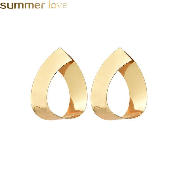 

fashion statement earrings 2018 geometric earrings for women big dangle new arrival earrings modern art jewelry, Golden
