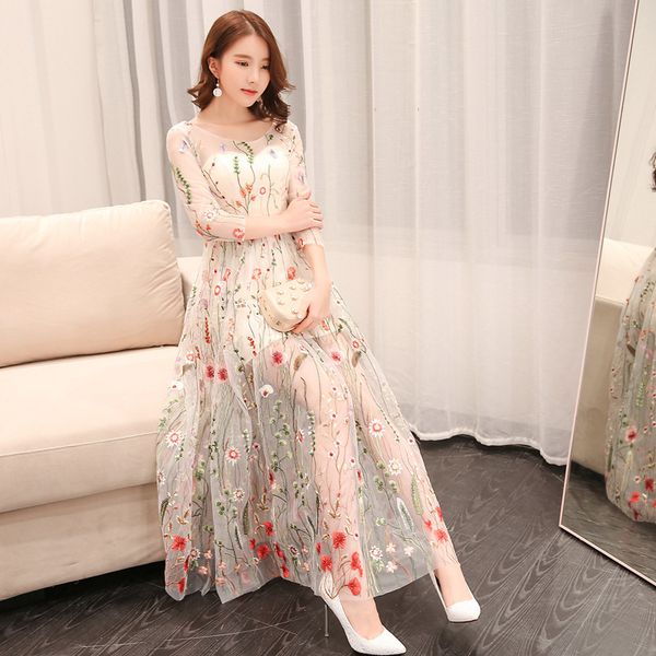 

2018 modern cheongsam long qiapo women traditional chinese dress china clothing store robe oriental style dresses, Red
