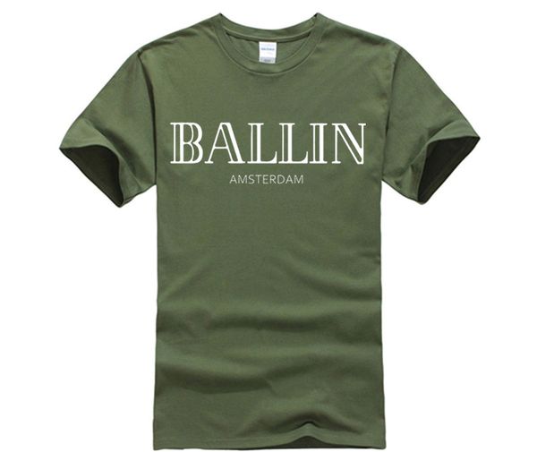 

Новая летняя мода Мужская одежда О-образным вырезом Ballin Амстердам графический мужская футболка мужчины с коротким рукавом футболка прохладный футболка