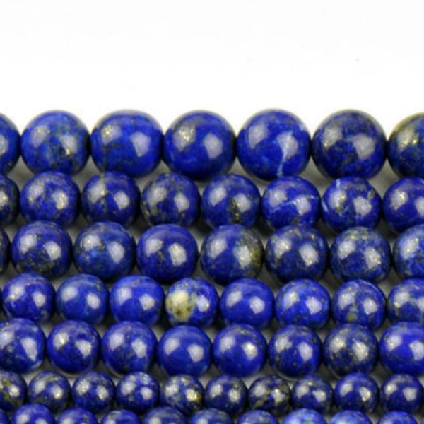 

8mm wholesale natural stone lapis lazuli round loose beads 15" strand 4 6 8 10 12 14mm pick size diy necklace bracelet, Black