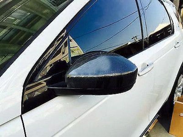 Carbon Fiber Style Side Mirror Cover Trim For Jaguar F Pace X761