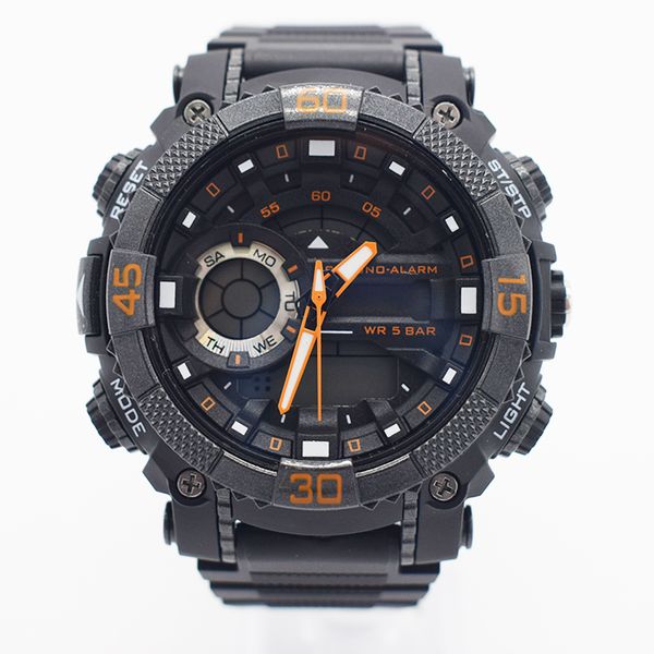 

orange waterproof watches for men original man watchs esportivo mens brand digitales watch tactical outdoor swimming clock, Slivery;brown