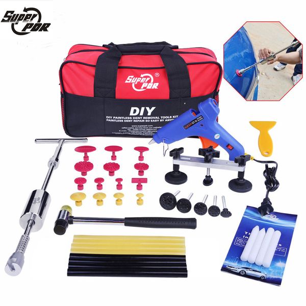 Kit di riparazione di ammaccature estrattore Dent Paintless Removal utensile per la rimozione dellaria attrezzi per auto Dent Puller carrozzeria Dent Removal Tool Kit martello pneumatico