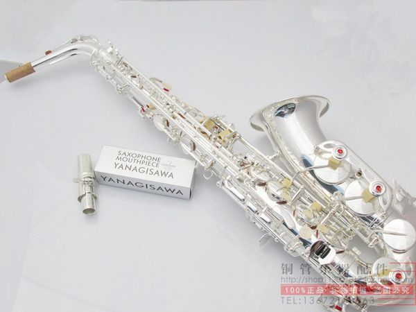 

new japanese musical yanagisawa w-037 silvering plated alto saxophone yanagisawa eb sax with leather case