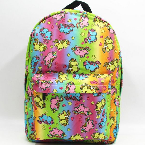 

neon color backpack lolita style day pack unicorn girl school bag casual packsack quality rucksack sport schoolbag outdoor daypack