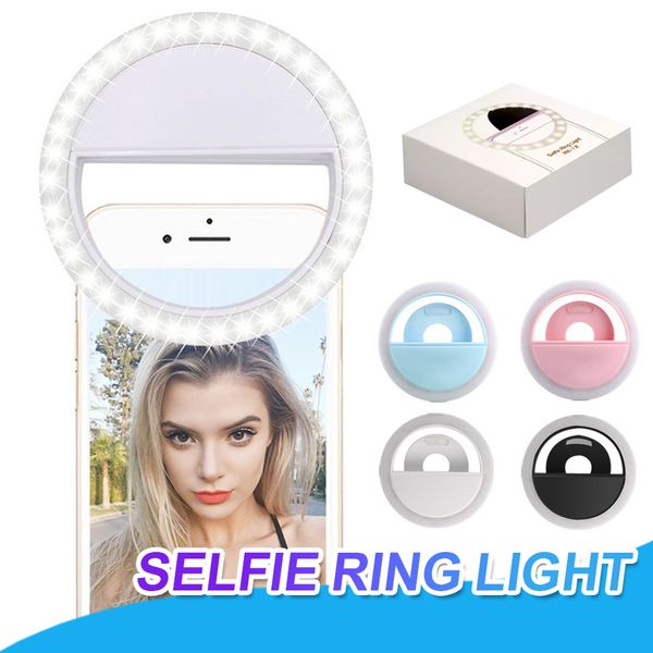 

rk12 rechargeable universal led selfie light ring light flash lamp selfie ring lighting camera pgraphy for iphone x samsung s10 plus