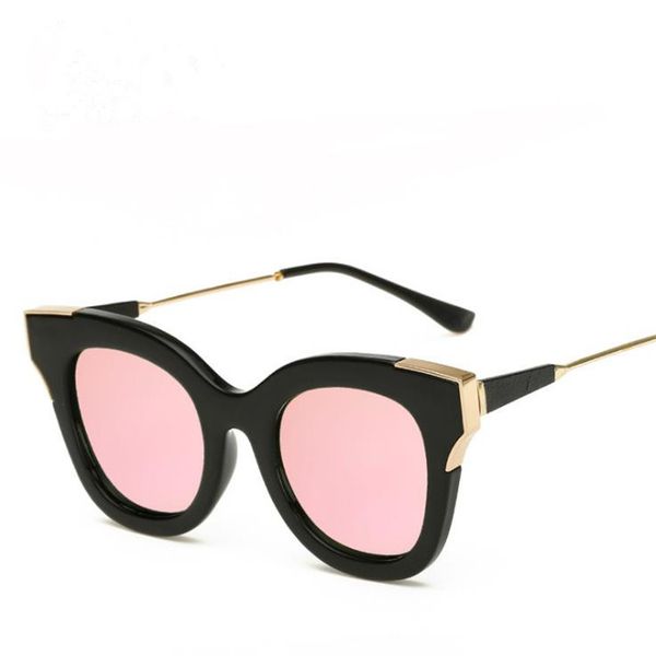 

european women personality sunglasses thick frame sun glasses round eyeglasses anti-uv spectacles adumbral female shade mirrors, White;black