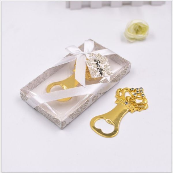 

gold crown shape bottle opener beer bottle opener wedding favors gift event party souvenirs for guests alloy