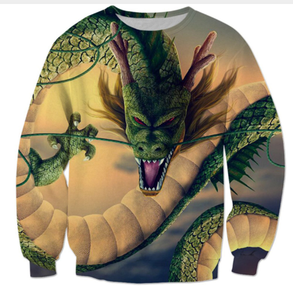 

классический аниме dragon ball z супер saiyan кофты мужчины женщины с длинным рукавом верхняя одежда аниме гоку 3d печати пуловеры s-xxxxxxl, Black