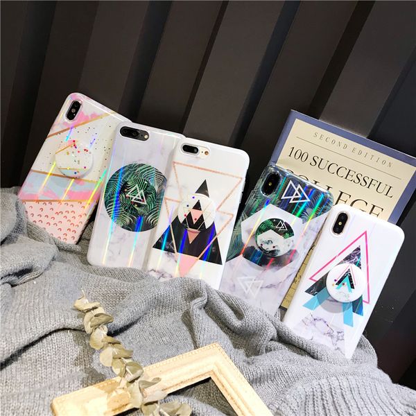 

Новые поступления Лазерный мраморный дизайн телефона чехол для iPhone XS Max XR X 8 7 6 Plus Мягкие чехлы для телефона ТПУ с кронштейном