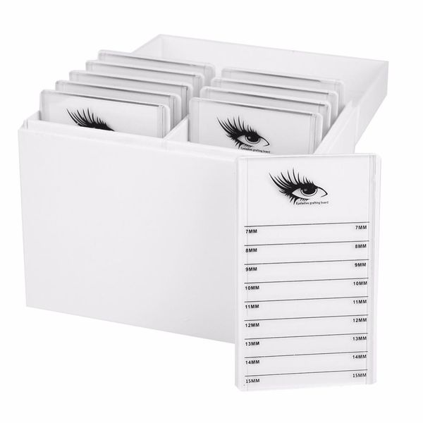 

10 layers clear eyelash storage box makeup organizer false eyelashes glue pallet holder display grafting eye lashes extension