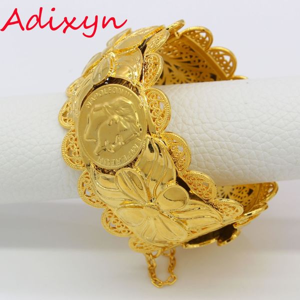 

adixyn dubai gold bangles fashion jewelry for women men gold color bangles/bracelets african/india//middle east items box, Black