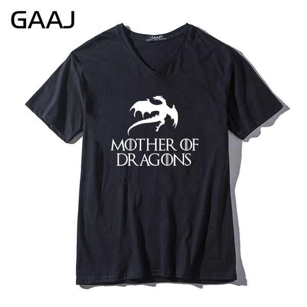 

mother of dragons" print letter men & women t shirt tee v neck woman day giftstees t shirts tshirt casual cotton brand, White