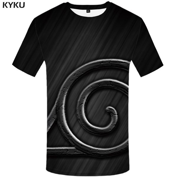 

kyku naruto t shirt men anime clothes funny t shirts gothic 3d t-shirt hip hop tee black mens clothing 2018 summer short sleeve, White;black