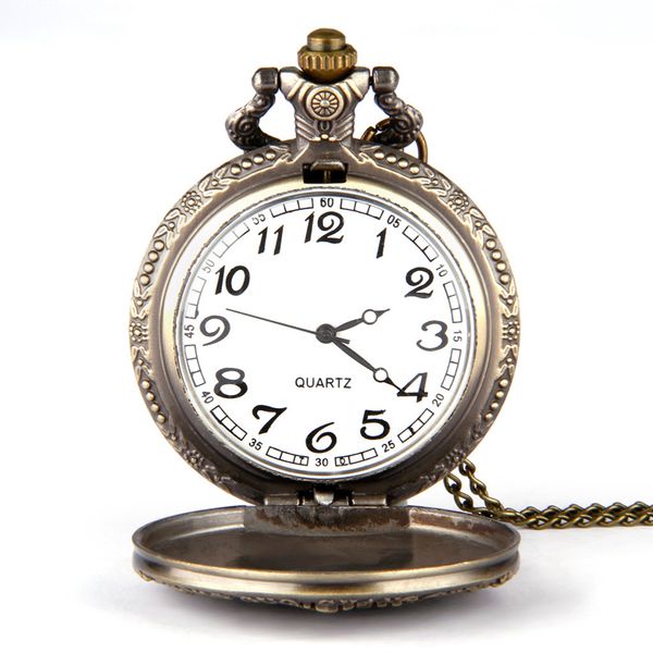 

moment # l02 2018 fashion vintage bronze great wall pendant pocket quartz pocket watch necklace, Slivery;golden