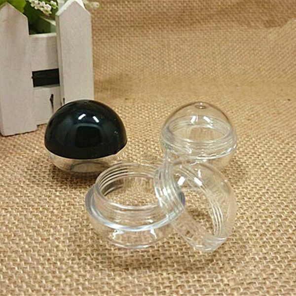 

10g cream jar empty clear plastic jar special round shape box nail art jar clear sample packing container refillable bottle f609