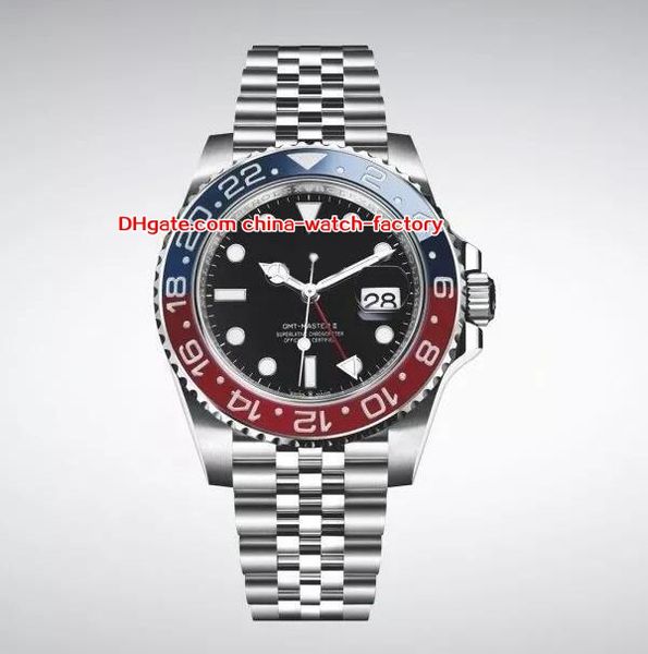 

New 2018 ba el world top elling 40mm gmt 126710 126710blro pep i red blue jubilee bracelet a ia 2813 movement automatic men watch watche, Slivery;brown