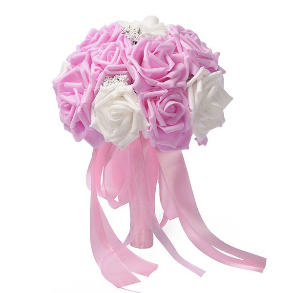 Acheter Fleur Rose Artificielle Fleurs En Mousse Décoration De Mariage Pour Arrangement De Mariage Bouquet De Mariée Bouquets De Mariage De 173 Du
