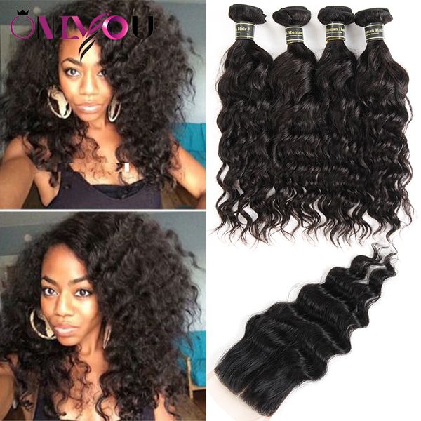 2019 Brazilian Virgin Hair Water Wave Human Hair Bundles With