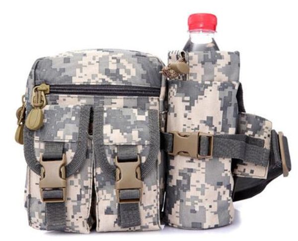 

outdoor tactical shoulder bag waterproof oxford molle camping hiking pouch kettle bag waist pack bag with 6 colors