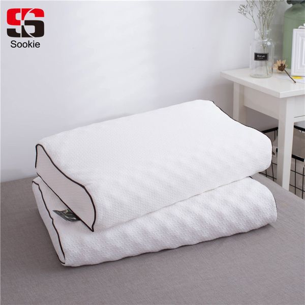 

sookie thailand natural latex neck pillow cervical vertebrae health care massage pillows for sleeping soft slow rebound pillow