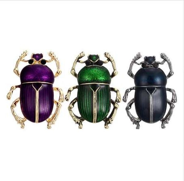 Gioielli vintage Beetle Spille per donne Bambini Smalto verde Fleur De Lis Insetti animali Spilla per gioielli Hijab Pins