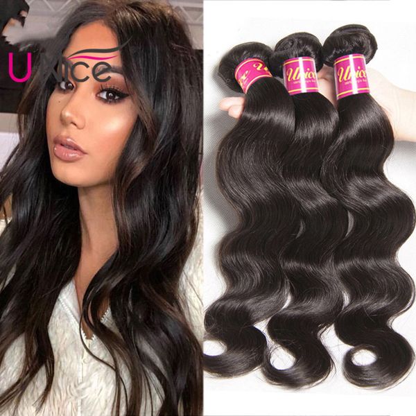 Unice Hair Raw Indian 4 Bundles Body Wave Virgin Human Hair