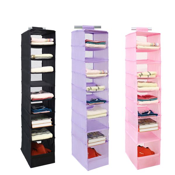 

9 cell hanging storage box for sorting underwear clothes shoes door wall closet organizer