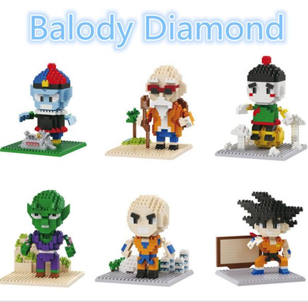 

6 типов Balody Diamond Blocks drogon серии цифры Блоки kungfu monk Кирпичи зеленый человек Детские игрушки Xmas Present # 18006-18011