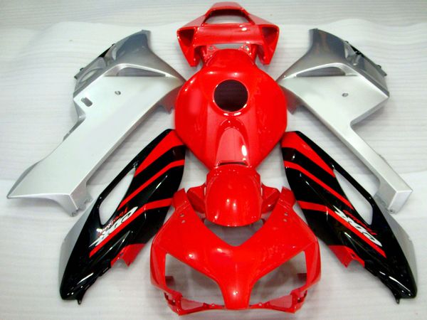 Heißer Verkauf Verkleidungen für Honda CBR1000RR 2004 2005 schwarz rot silber Spritzguss-Verkleidungssatz CBR 1000 RR 04 05 OO56