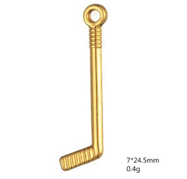 

2021 icy hockey stick sports wholesale charm other customized jewelry, Bronze;silver