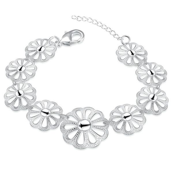 

salthe wreath chain is popular an sterling silver plated bracelet spb434;high quatity fashion men and women 925 silver charm bracelets, Golden;silver